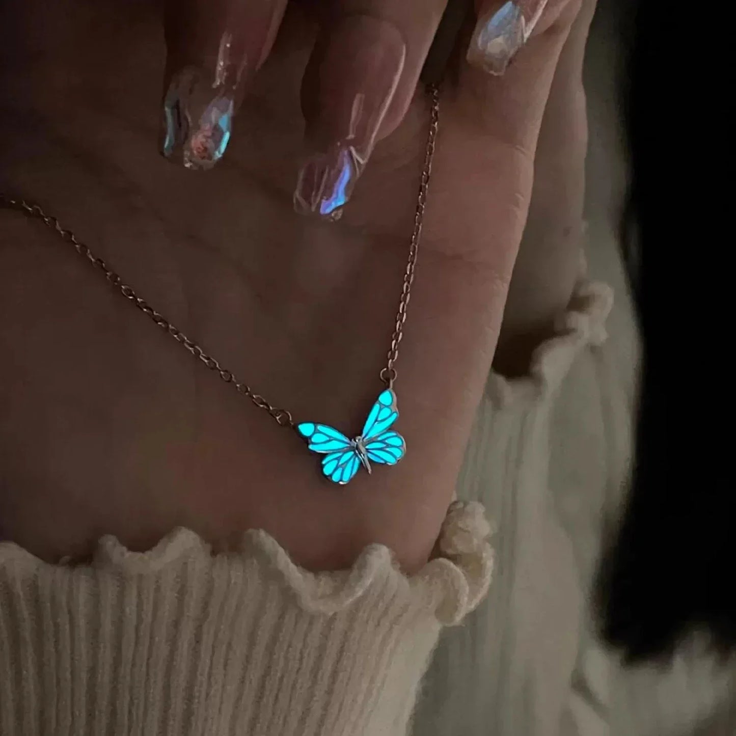 My Angel™ Butterfly Necklace – 92.5% Sterling Silver, Glow-in-the-Dark