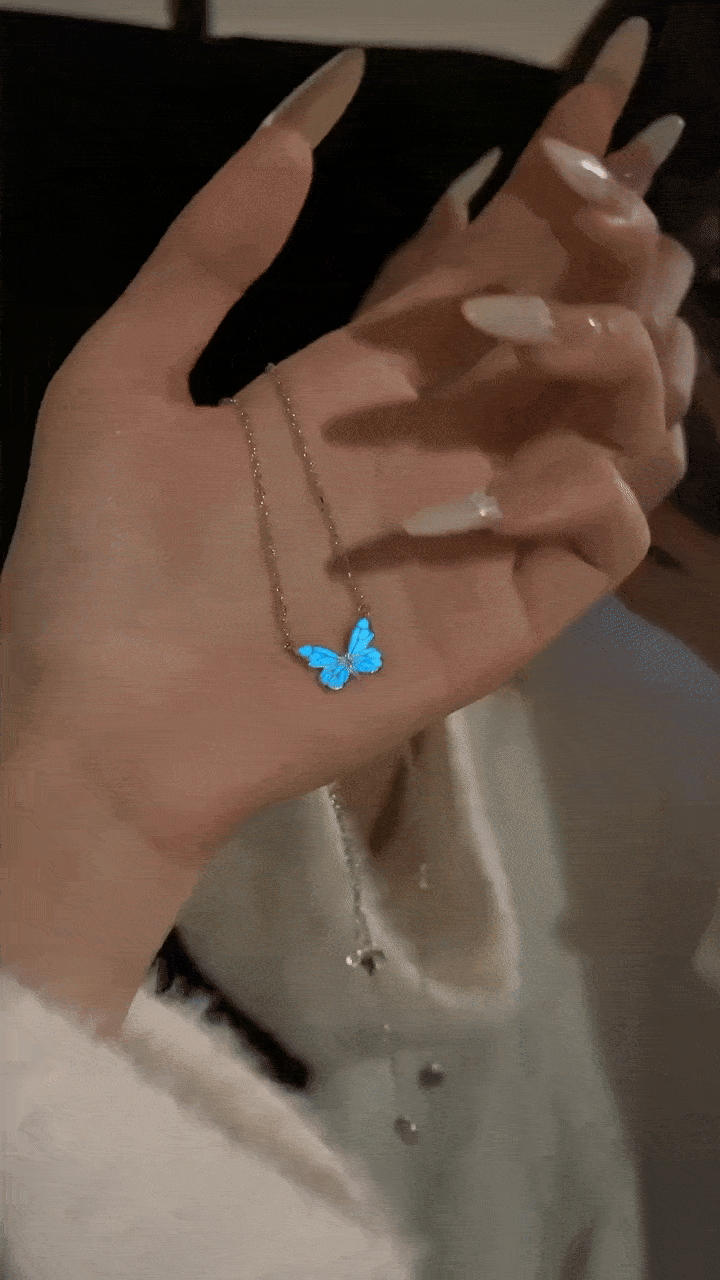My Angel™ Butterfly Necklace – 92.5% Sterling Silver, Glow-in-the-Dark