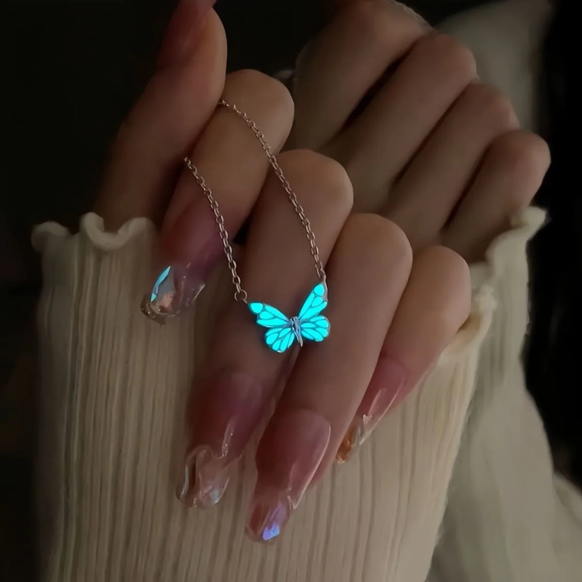 My Angel™ Butterfly Necklace – 92.5% Sterling Silver, Glow-in-the-Dark